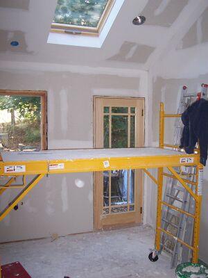 small kitchen in a bi-level during remodeling